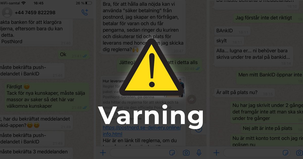 Varning för bedrägerier via Blocket